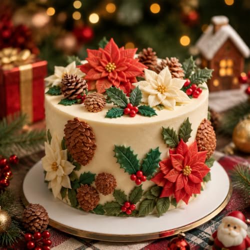 Christmas Silicone Mold Set for Cake Decorating Holiday Baking