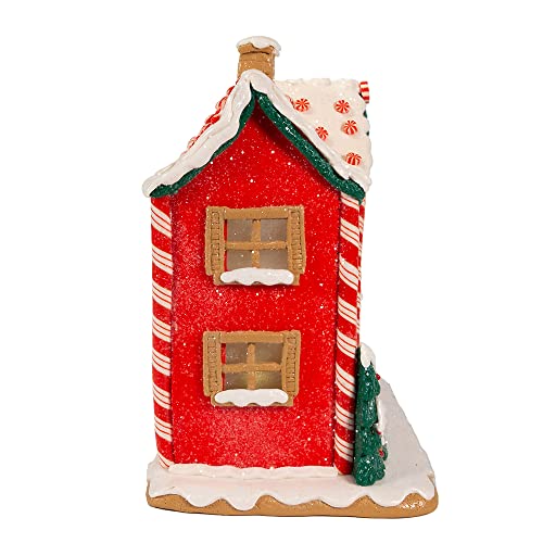 Kurt Adler 9.5-Inch Battery-Operated Gingerbread LED House with Music Box
