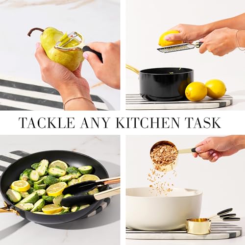 Black and Gold Kitchen Utensils Set - 23-Piece with Holder & Accessories - Variation of THIS Listing