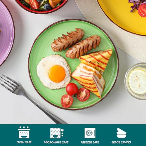 Vancasso Bonita Multicolor Stoneware Dinnerware Set for 4 - 12 Pieces, Microwave & Dishwasher Safe