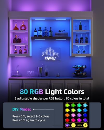 EZVALO 80RGB Color Changing LED Under Cabinet Lighting - Model 6