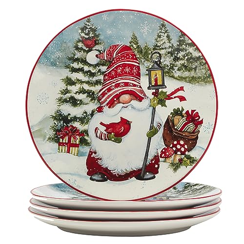 Certified International Christmas Gnomes Dinnerware Set, Service for 4