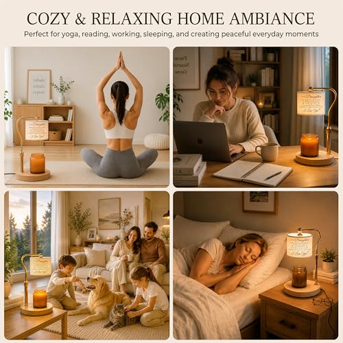 To My Daughter Candle Warmer Lamp with Timer Dimmable - Elegant Fragrance Gift