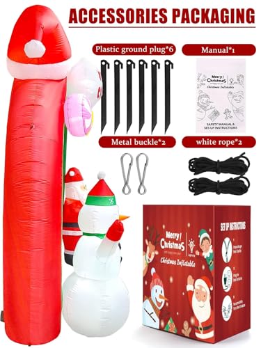 EBANKU 10 ft Christmas Inflatable Archway Santa & Snowman - Outdoor Decor (Archway Variation)