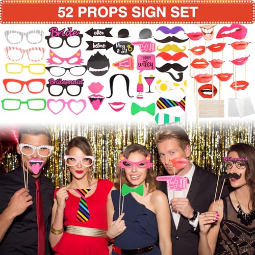 NICOWARM Bulk Photo Booth Props Set for Parties - Funny Hats, Glasses & Inflatable Accessories
