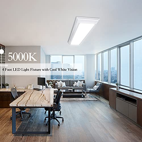 4FT Dimmable LED Wraparound Light - 3 Color Temp, 50W Flush Mount Ceiling Fixture - 1 Pack