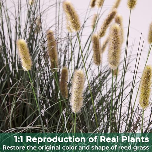 4ft Potted Onion Grass Artificial Plant - Extra Lush Greenery, Realistic Faux Foliage, Indoor Outdoor Decor - Yellow Variation