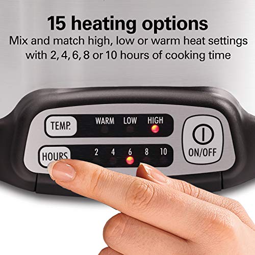 Hamilton Beach Programmable 6 Qt Slow Cooker with Stovetop Sear & Travel Lid Lock - Silver (33663)