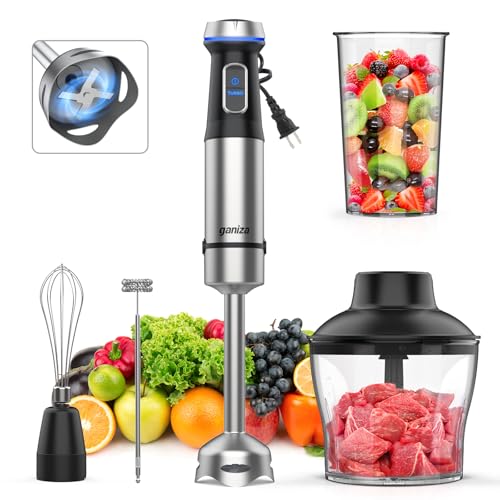 Ganiza 5-in-1 Immersion Blender Hand Blender 1000W Max Power - Black