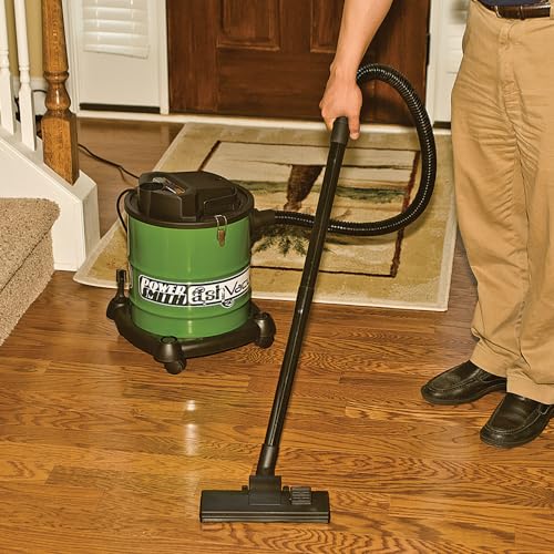 PowerSmith PAVC101 10 Amp Ash Vacuum 3 Gallon, Fire-Resistant Filter, Green/Black