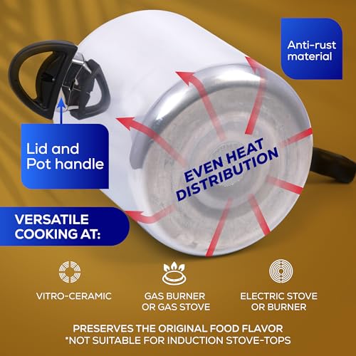 Universal 10.5 Qt Aluminum Pressure Cooker - Heavy Duty Olla de Presion
