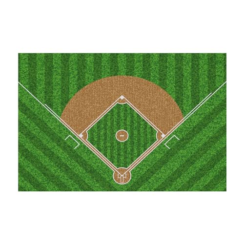Osimiccp Baseball Rug 5'x7' Sports Decor Non Slip for Bedroom & Living Room - Baseball_1