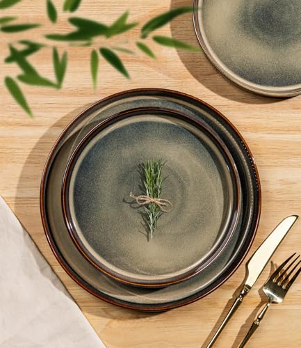 TheTerra 18-Piece Ceramic Dinnerware Set for 6 - Cocoa Mocha