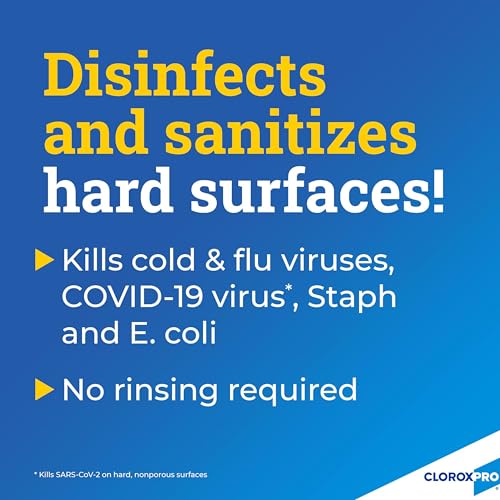 CloroxPro Daily Disinfectant Food Surface Sanitizer Refill 128 Fl Oz - No Rinse, Kills Viruses & Bacteria