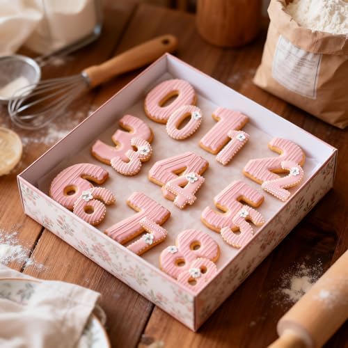 ZADE 4 Inch 9Pcs Number Cookie Cutters Set (0-8, 6 Reverses to 9) Stainless Steel - Includes Variation 4 INCH-9PCS Number