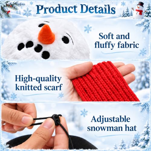 2 Pcs Christmas Plush Melting Snowman Decorations - Winter Holiday Decor