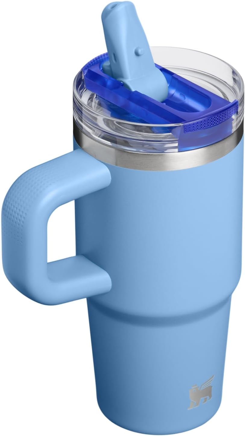 STANLEY Quencher ProTour 14 oz Tumbler - Leakproof Lid, Built-In Straw & Handle | Insulated Stainless Steel | Blue Sky