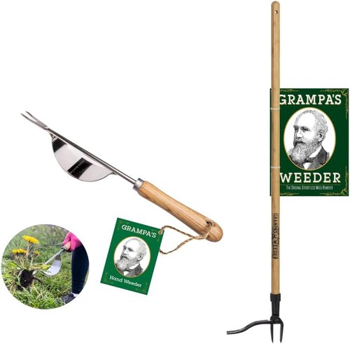 Grampa's Weeder - Original Stand Up Weed Puller & Hand Weeder Tool Bundle for Effortless Weed Removal