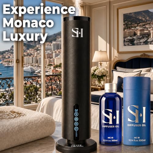 SCENTHORIZON Monaco MC01 Hotel Diffuser Oil Refill 10.14 oz - Elegant Floral & Woody Notes, Waterless & Pet Safe