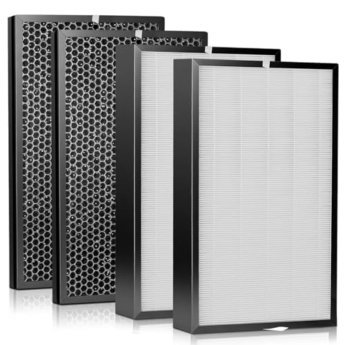 7th Science Gear 4-Pack Replacement Filters Kit for AD5000 Air Purifier - Includes Activated Carbon Filters