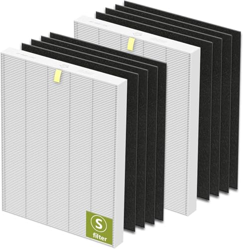 Colorfullife C545 HEPA & Carbon Filter Set for Winix C545 Air Purifier - 2 HEPA + 8 Carbon