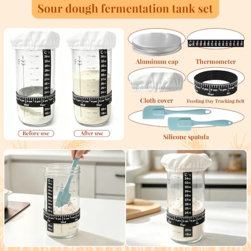 Huobojiji Yellow Sourdough Bread Baking Kit with Baskets & Tools