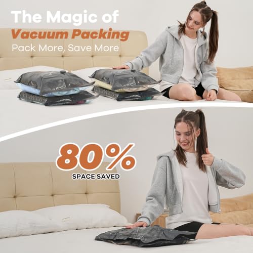 16 Pack Vacuum Storage Bags with Wireless Pump for Travel & Suitcase