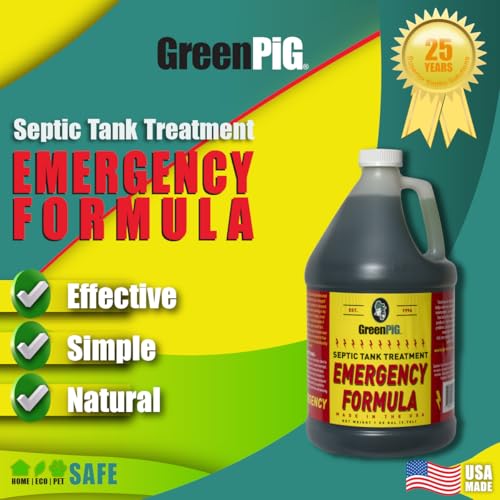 Septic Tank Treatment Emergency Formula - 1 Gallon | Drain & Leach Field Cleaner