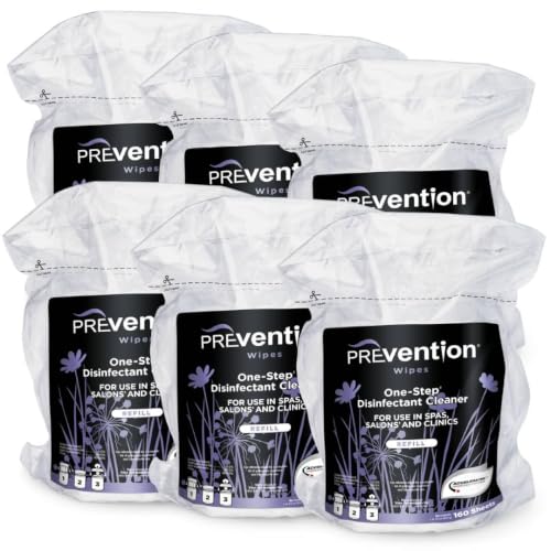 Prevention Disinfectant Wipes Refill Pack - 160 Count Bulk Surface Sanitizing for Salons & Clinics
