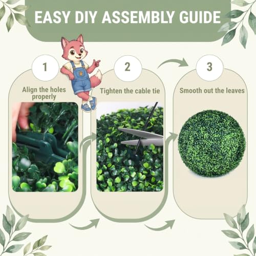 22 in. Artificial Boxwood Balls, Set of 2, Assembly Required