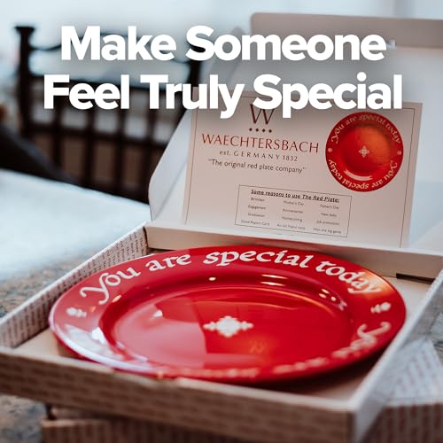You Are Special Today Plate - Red Celebration Dish with Gift Box - Ceramic Heirloom Gift for Birthdays & Milestones