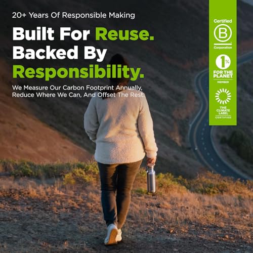 Reflect 27oz Stainless Steel Water Bottle with Bamboo Cap - Brushed Finish