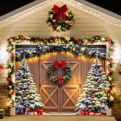 Christmas Garage Door Cover, Banner, Holiday Decoration Banner