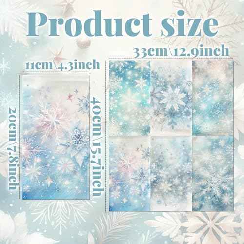 Snowflake Napkins,40pcs Winter Wonderland Snowflake Paper Napkins Disposable Blue Christmas Napkins for Winter Holiday Birthday Party Decorations