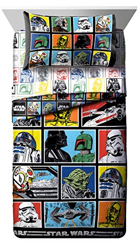 Star Wars Twin Comforter Set - 4 Piece Soft Bedding for Boys