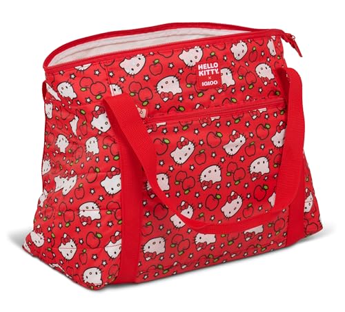 Igloo Hello Kitty Cooler Bag - Apples Puffer Cooler, Recycled Polyester, Holds 20 Cans