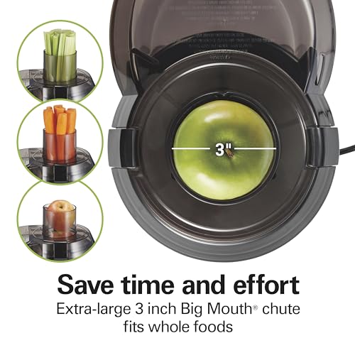 Hamilton Beach Centrifugal Juicer Machine Black with 3-Inch Wide Feed Chute 800W