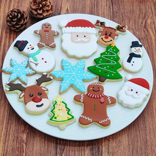 MrCookie 4" Large Christmas Cookie Cutters Set,Thickened Stainless