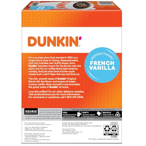 French Vanilla Coffee K-Cup Pods - 22 Count, Light Roast for Single-Serve Brewers