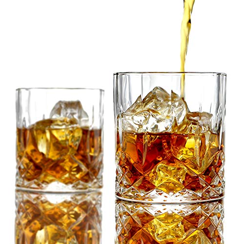 Crystal Whiskey Decanter & Glasses Set - 5 Piece Barware Gift Set