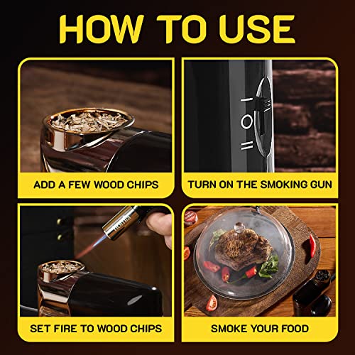 Premium Cocktail Smoker Kit - Whiskey Smoke Infuser with Accessories & Wood Chips - 1 Piece