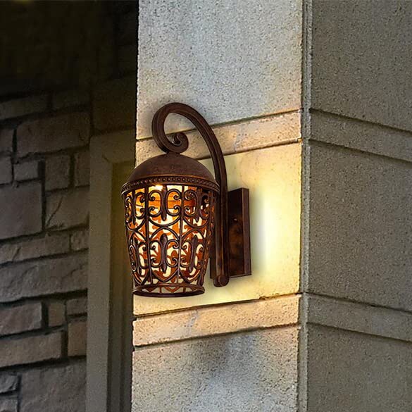 DESIGNERS FOUNTAIN Amherst 1-Light Outdoor Wall Lantern Sconce, Burnt Umber, 97591-BU