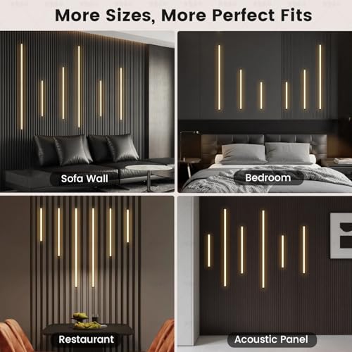 LED Recessed Lighting Kit for Wall Panels 6pcs Slat Lights