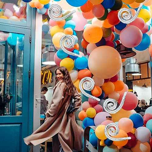 Spiral Shape Foil Air Balloons Spiral Birthday Party Decoration for Wedding Baby Shower Birthday Party Supplies