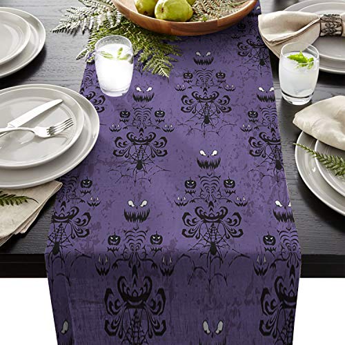Halloween Table Runner 13x70in Fabric Decor for Wedding Birthday Baby Shower