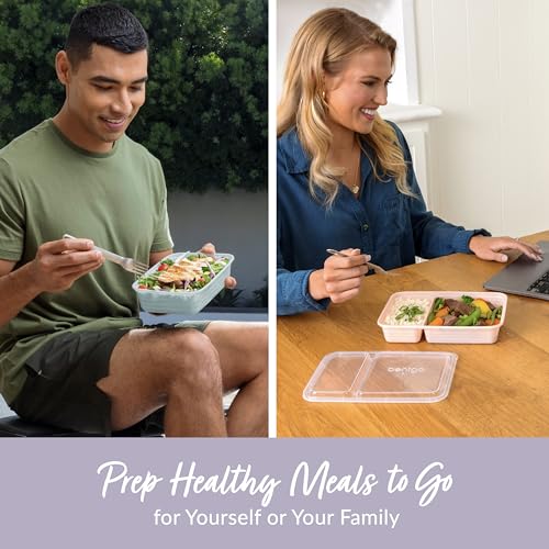 Bentgo Prep Meal Prep Kit with Floral Pastels - 60 Piece 3-Compartment Containers