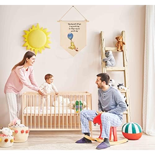 Nursery Wall Flag Decoration,Baby Bedroom Pennant Decor,Playroom Sign,Front Door Decoration,Nursery Banner Decor Gift for Boy Girl Kids,Baby Present Shower,New Home Birthday Christmas Gifts