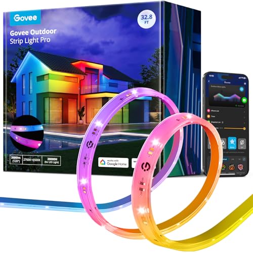 Govee Outdoor RGBICWW LED Strip Lights Pro 32.8ft Waterproof IP65
