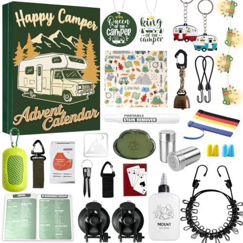 RV Camping Advent Calendar with 24 Outdoor Essentials - Christmas Countdown Gifts