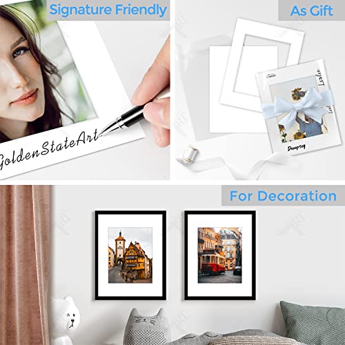 11x14 White Photo Mat Set of 25 for 8x10 Prints with Backings & Bags - Variation of THIS listing